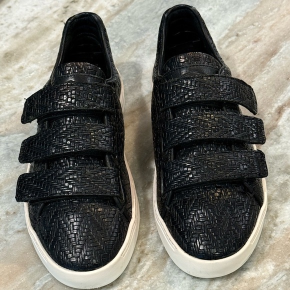 Women’s RAG & BONE woven black leather Velcro sneakers- Size 7 - Picture 3 of 13